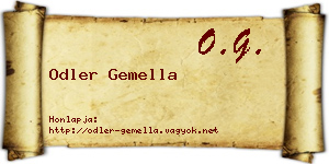Odler Gemella névjegykártya